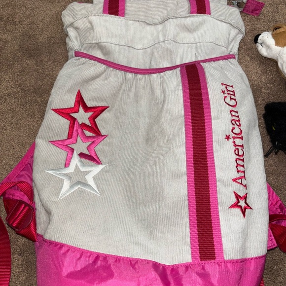 American Girl Pink and Gray Backpack - Picture 2 of 9